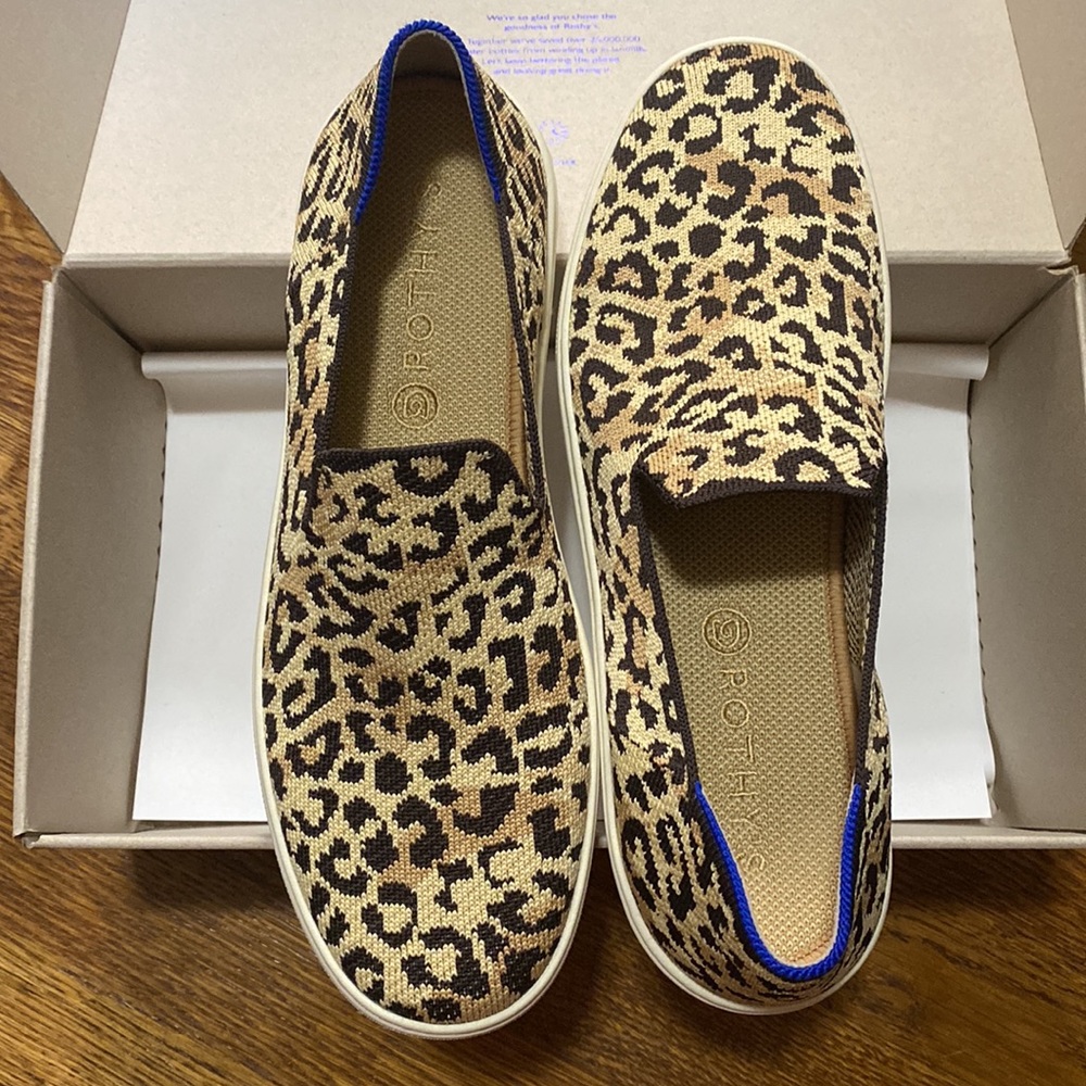 Rothy’s ‘Camo Cat’ Leopard Print Shoes. New in box. Size 10.5